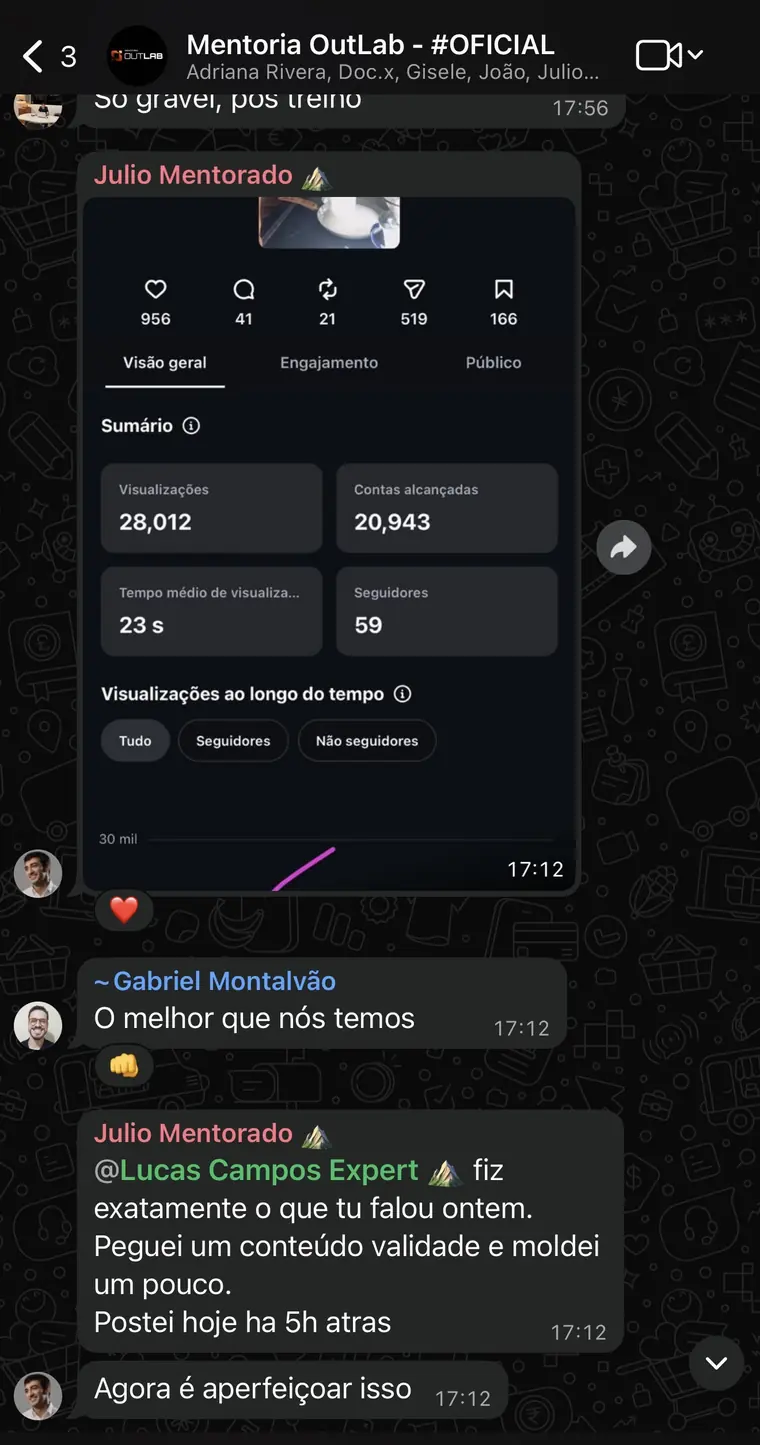 Depoimento de mentorado OutLab