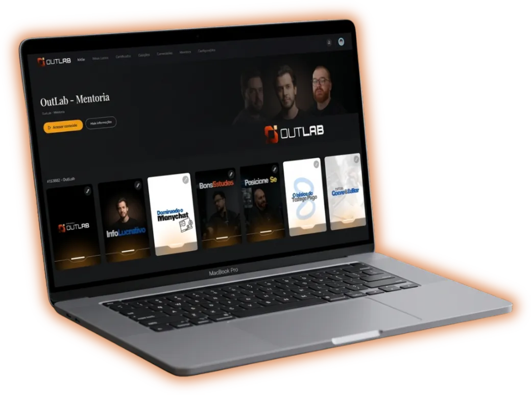 Plataforma OutLab em um notebook